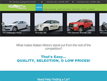 Tablet Screenshot of klabenmotors.com